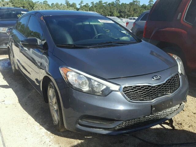 KNAFX4A60E5218771 - 2014 KIA FORTE LX BLUE photo 1