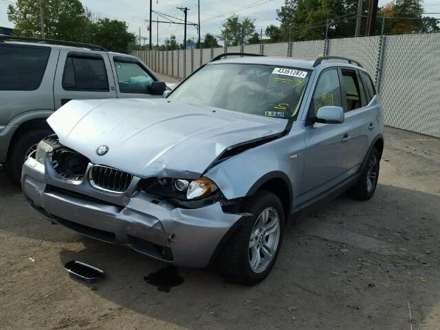 WBXPA93416WG78928 - 2006 BMW X3 3.0I BLUE photo 2