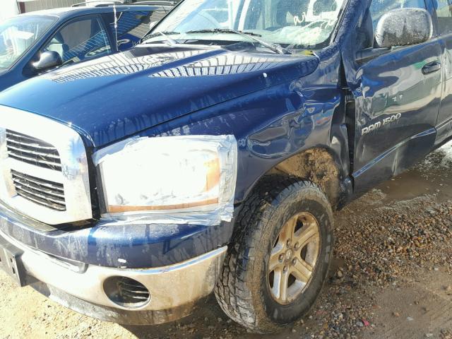 1D7HU18N26S531765 - 2006 DODGE RAM 1500 S BLUE photo 9