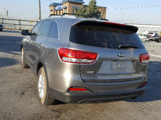 5XYPGDA35GG107754 - 2016 KIA SORENTO LX GRAY photo 3