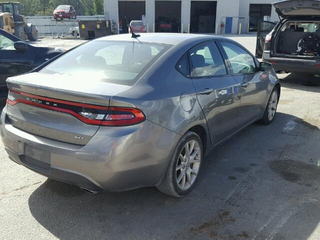 1C3CDFBA9DD299601 - 2013 DODGE DART SXT GRAY photo 4