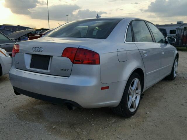 WAUAF78E77A060211 - 2007 AUDI A4 2 SILVER photo 4