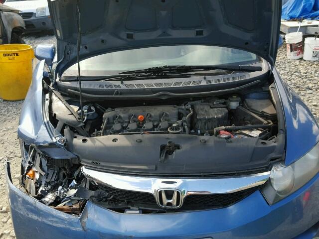 2HGFA16559H349553 - 2009 HONDA CIVIC LX BLUE photo 7