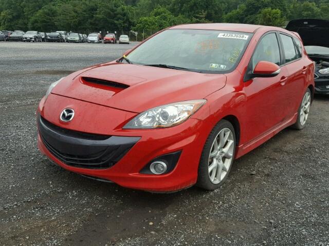 JM1BL1H4XA1273634 - 2010 MAZDA SPEED 3 RED photo 2