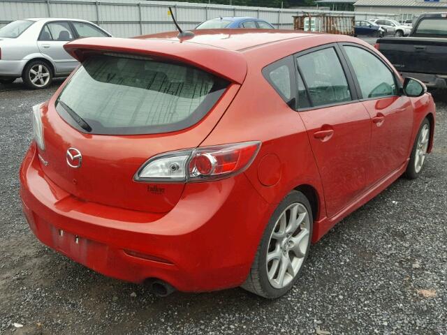 JM1BL1H4XA1273634 - 2010 MAZDA SPEED 3 RED photo 4