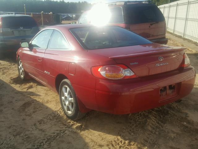 2T1CF28P92C593357 - 2002 TOYOTA CAMRY SOLA RED photo 3