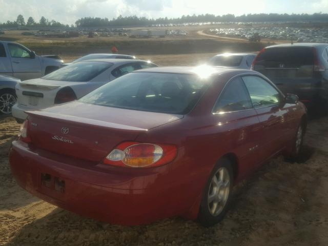2T1CF28P92C593357 - 2002 TOYOTA CAMRY SOLA RED photo 4