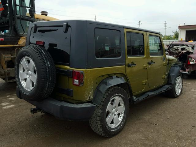 1J4GA59107L194830 - 2007 JEEP WRANGLER GREEN photo 4