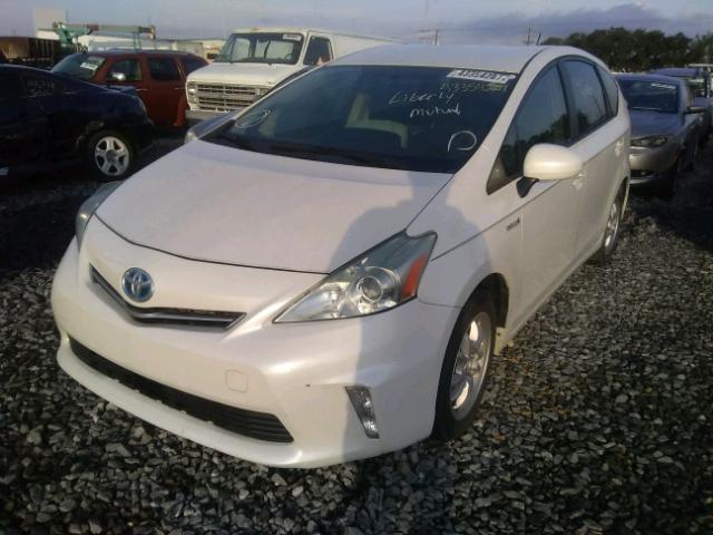 JTDZN3EU3C3085053 - 2012 TOYOTA PRIUS V WHITE photo 2