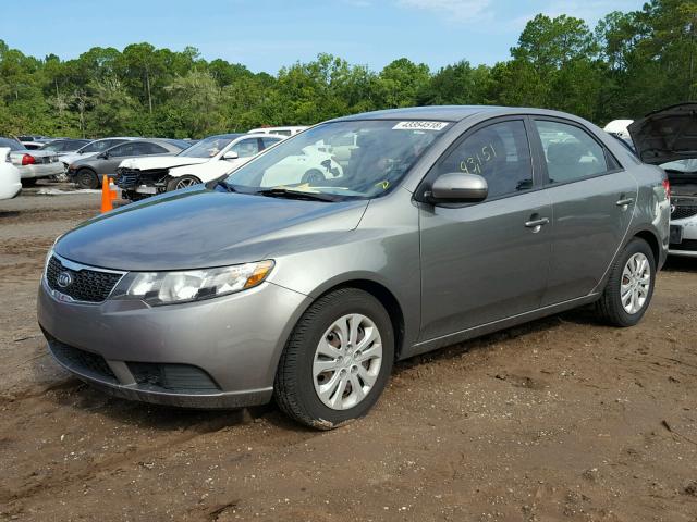 KNAFU4A2XB5357615 - 2011 KIA FORTE EX GRAY photo 2