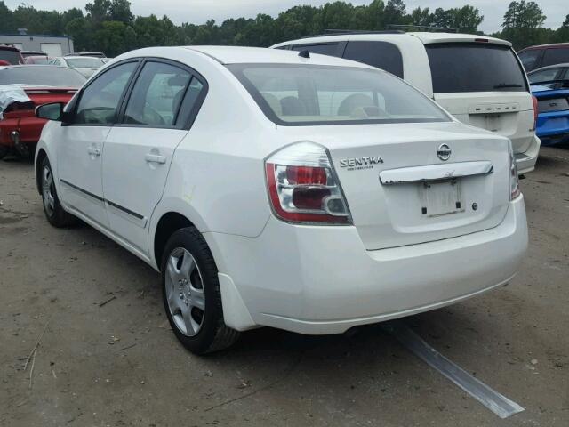 3N1AB6AP6AL624616 - 2010 NISSAN SENTRA 2.0 WHITE photo 3