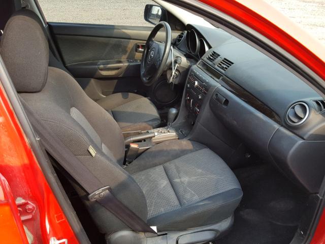 JM1BK32G371696887 - 2007 MAZDA 3 I RED photo 5