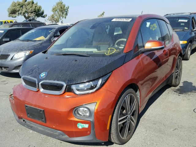 WBY1Z4C51EV276415 - 2014 BMW I3 REX ORANGE photo 2