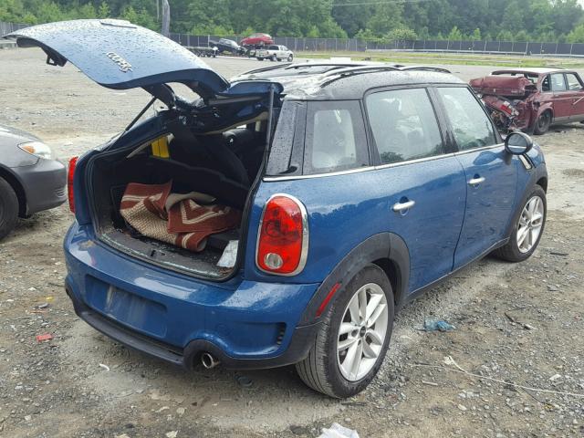 WMWZC3C52CWL86202 - 2012 MINI COOPER S C BLUE photo 4