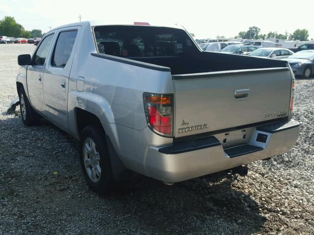 2HJYK16596H547421 - 2006 HONDA RIDGELINE SILVER photo 3