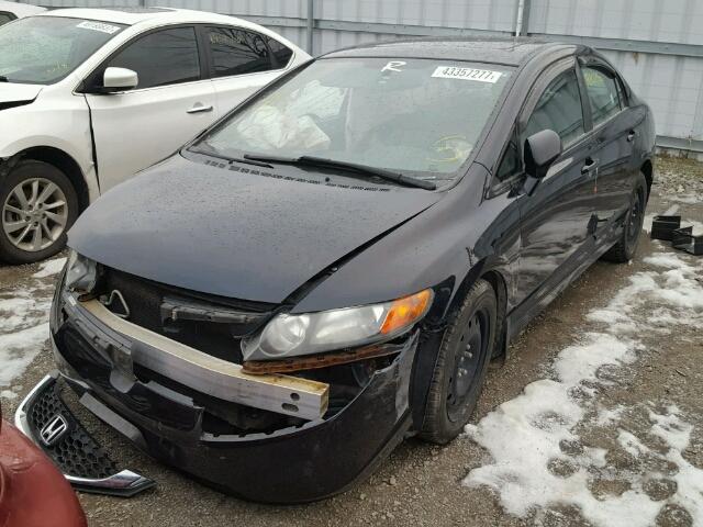 2HGFA16857H020827 - 2007 HONDA CIVIC EX შავი ფოტო 2