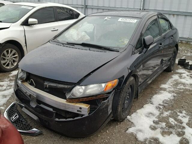 2HGFA16857H020827 - 2007 HONDA CIVIC EX BLACK photo 2