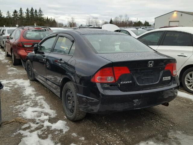 2HGFA16857H020827 - 2007 HONDA CIVIC EX შავი ფოტო 3