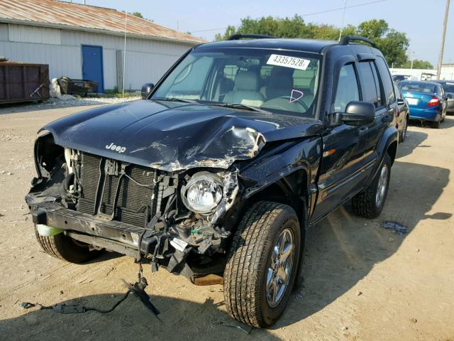 1J4GL58KX4W172302 - 2004 JEEP LIBERTY LI BLACK photo 2