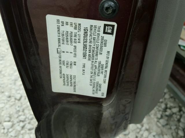 1GNDU23L96D210841 - 2006 CHEVROLET UPLANDER L 紫色 照片 10