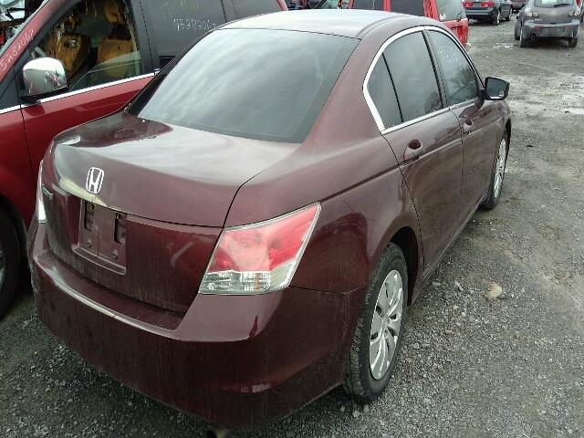 1HGCP26318A810718 - 2008 HONDA ACCORD LX MAROON photo 4