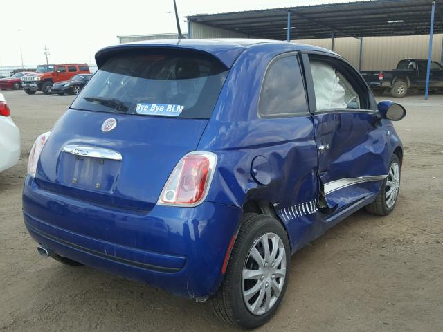 3C3CFFAR9DT540990 - 2013 FIAT 500 POP BLUE photo 4