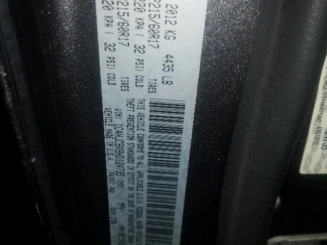 1C4NJCBA9HD124735 - 2017 JEEP COMPASS SP GRAY photo 10