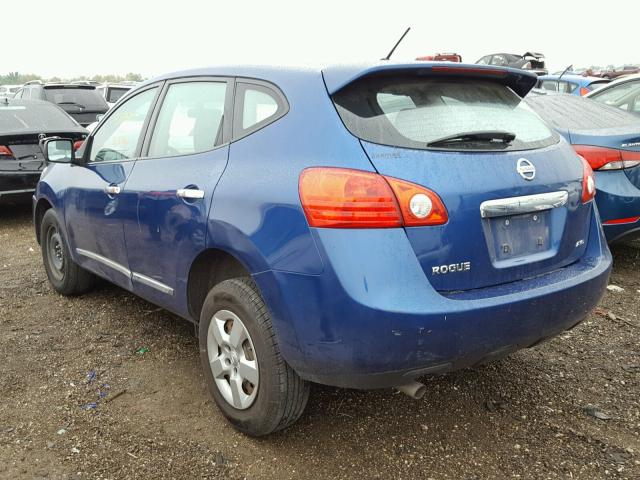 JN8AS5MV0BW255074 - 2011 NISSAN ROGUE S BLUE photo 3