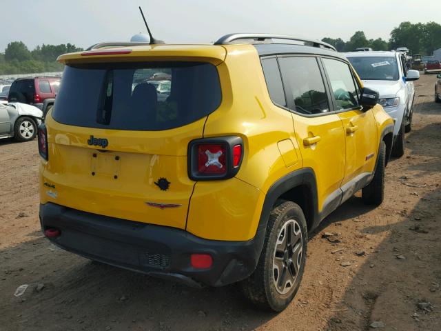 ZACCJBCT0FPC31818 - 2015 JEEP RENEGADE T YELLOW photo 4