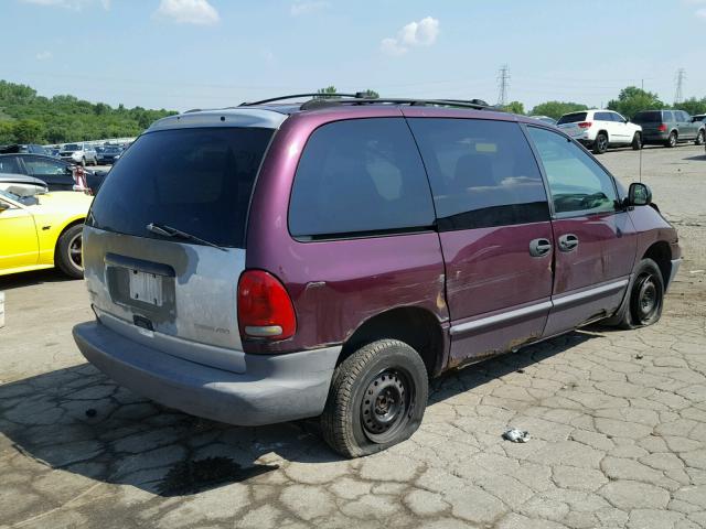 2B4GP2532YR812827 - 2000 DODGE CARAVAN PURPLE photo 4