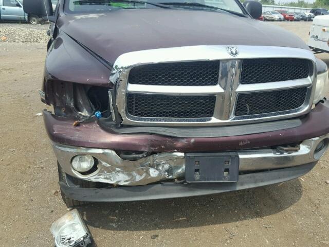 3D7KS28D85G813858 - 2005 DODGE RAM 2500 S BURGUNDY photo 9