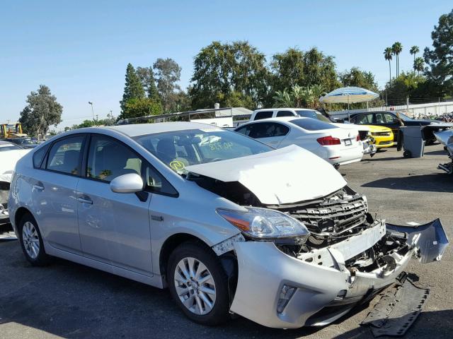 JTDKN3DP7E3059863 - 2014 TOYOTA PRIUS PLUG SILVER photo 1