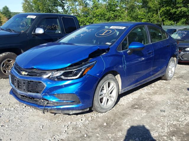 1G1BE5SM6G7281481 - 2016 CHEVROLET CRUZE LT BLUE photo 2