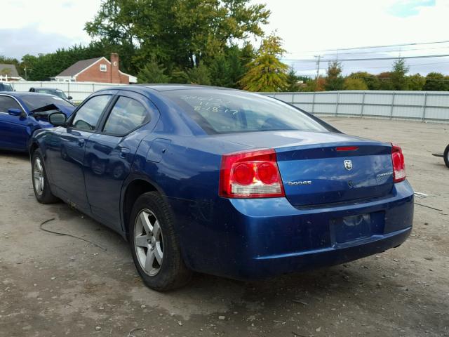 2B3KA43D09H512573 - 2009 DODGE CHARGER BLUE photo 3