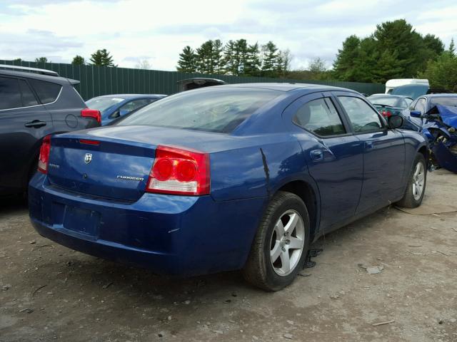 2B3KA43D09H512573 - 2009 DODGE CHARGER BLUE photo 4