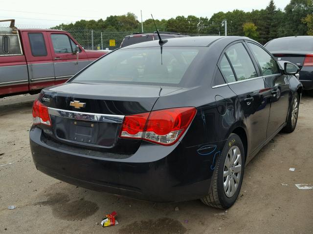 1G1PD5SH5B7208834 - 2011 CHEVROLET CRUZE BLACK photo 4