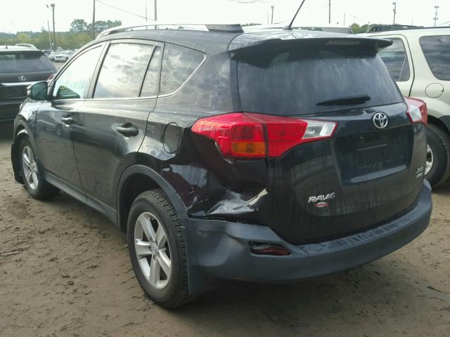 2T3RFREV9DW076834 - 2013 TOYOTA RAV4 XLE BLACK photo 3