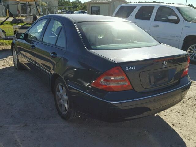 WDBRF61J33E012939 - 2003 MERCEDES-BENZ C 240 BLUE photo 3