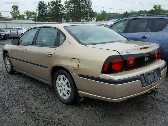 2G1WF52E249391798 - 2004 CHEVROLET IMPALA GOLD photo 3