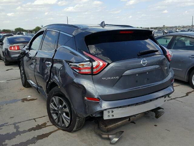 5N1AZ2MG1HN103483 - 2017 NISSAN MURANO S CHARCOAL photo 3