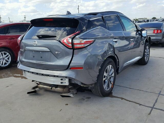 5N1AZ2MG1HN103483 - 2017 NISSAN MURANO S CHARCOAL photo 4