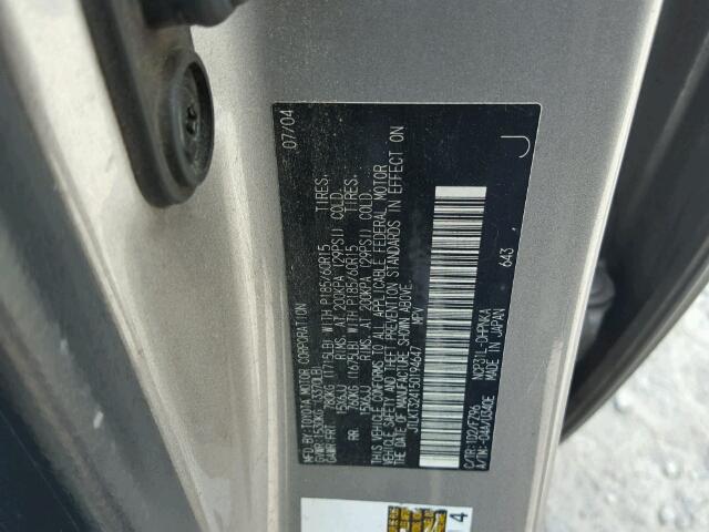 JTLKT324150194647 - 2005 TOYOTA SCION XB Сұр фото 10