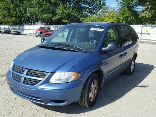 1D4GP45R97B129008 - 2007 DODGE CARAVAN BLUE photo 2