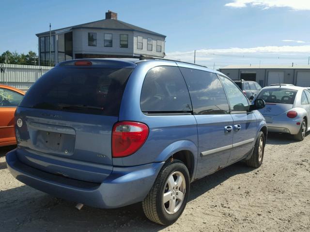 1D4GP45R97B129008 - 2007 DODGE CARAVAN BLUE photo 4