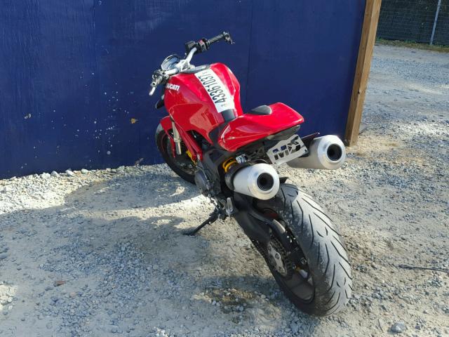 ZDM1RANN2EB074069 - 2014 DUCATI MONSTER 79 RED photo 3