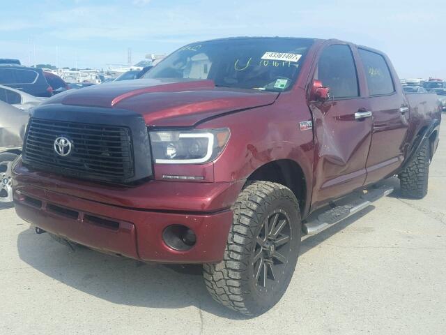 5TFEV54148X052550 - 2008 TOYOTA TUNDRA RED photo 2