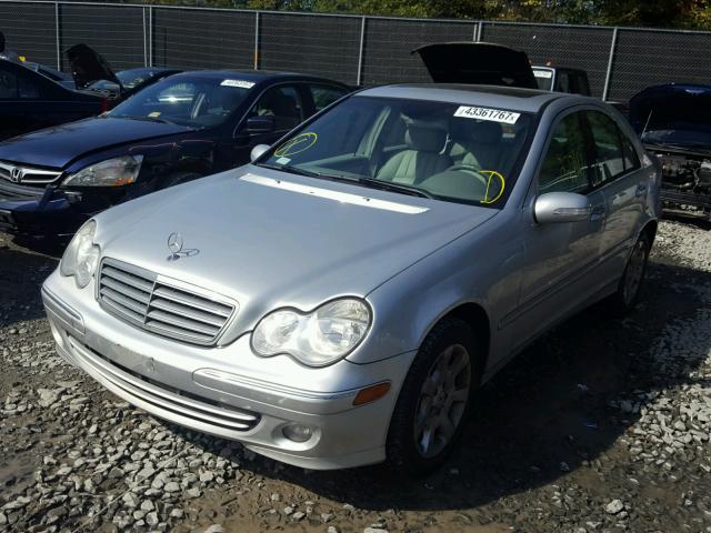 WDBRF54H56A857791 - 2006 MERCEDES-BENZ C GENERATI SILVER photo 2