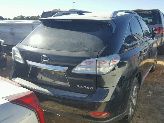 2T2ZK1BA0CC074179 - 2012 LEXUS RX 350 BLACK photo 4