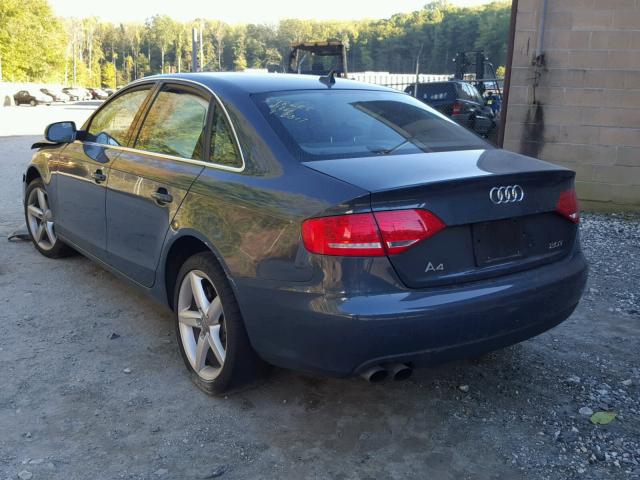 WAUEFAFL9BN050863 - 2011 AUDI A4 PREMIUM GRAY photo 3