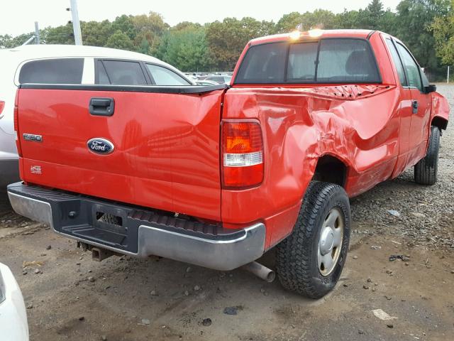 1FTRF14W26NA58875 - 2006 FORD F150 RED photo 4